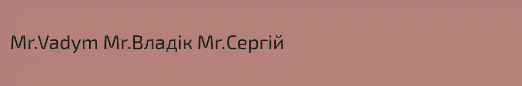Mr.Vadym Mr.Владік Mr.Сергій